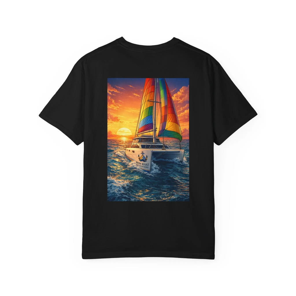 Sunset Sailboat T-Shirt Printify