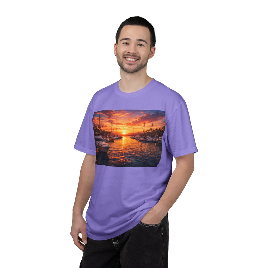 Sunset Sailboat T-Shirt Printify