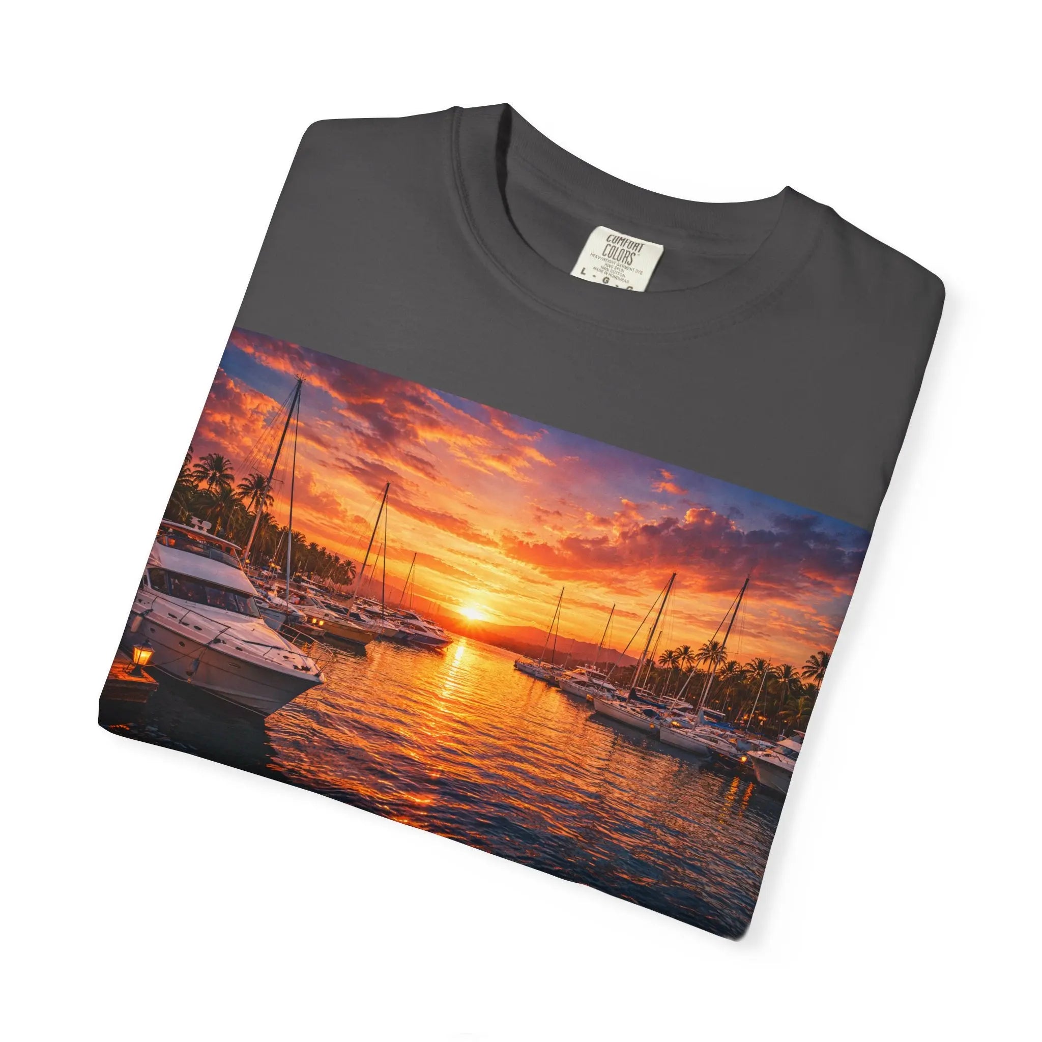 Sunset Sailboat T-Shirt Printify