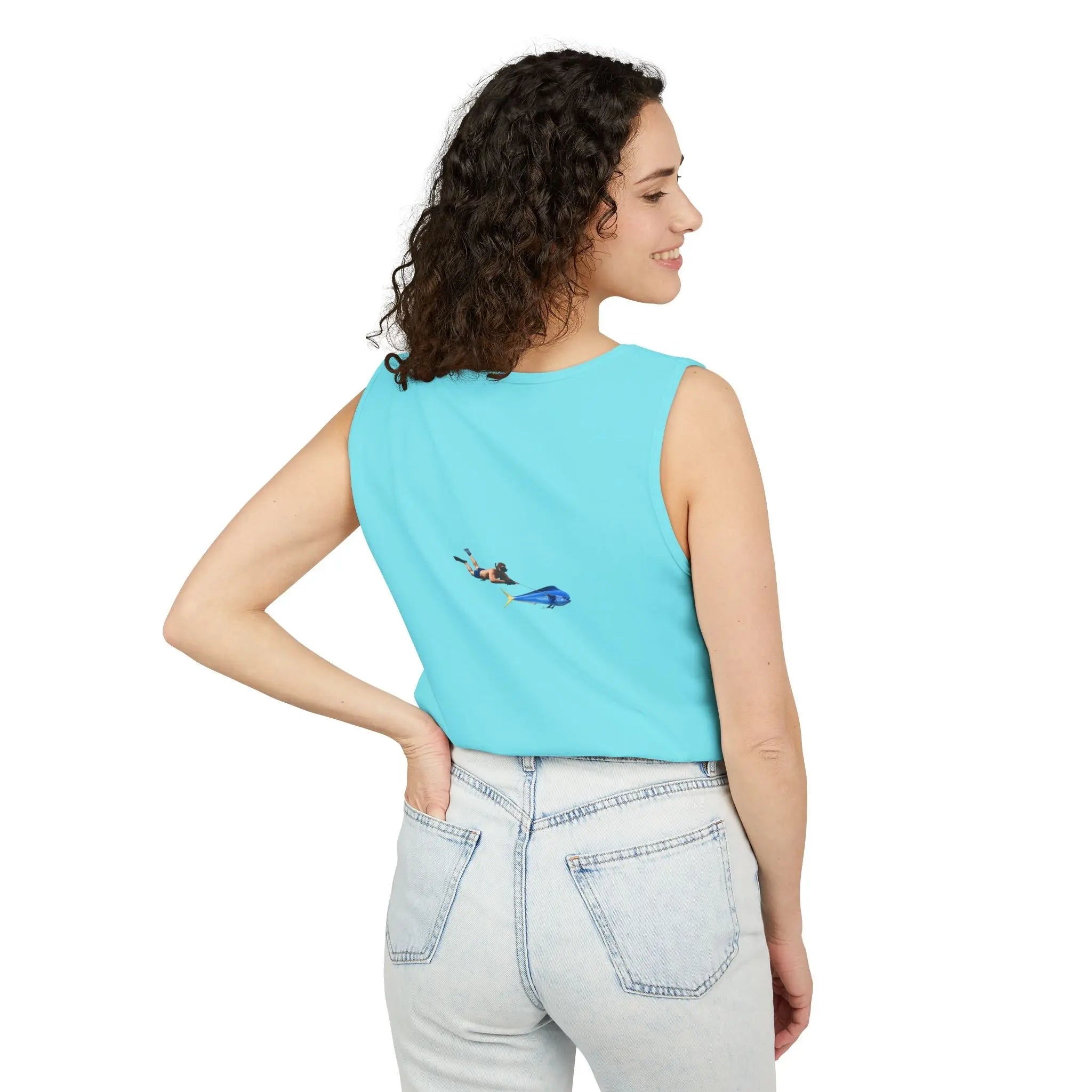 Iron Wake Outfitters Anchor & Surfer Tank Top Printify