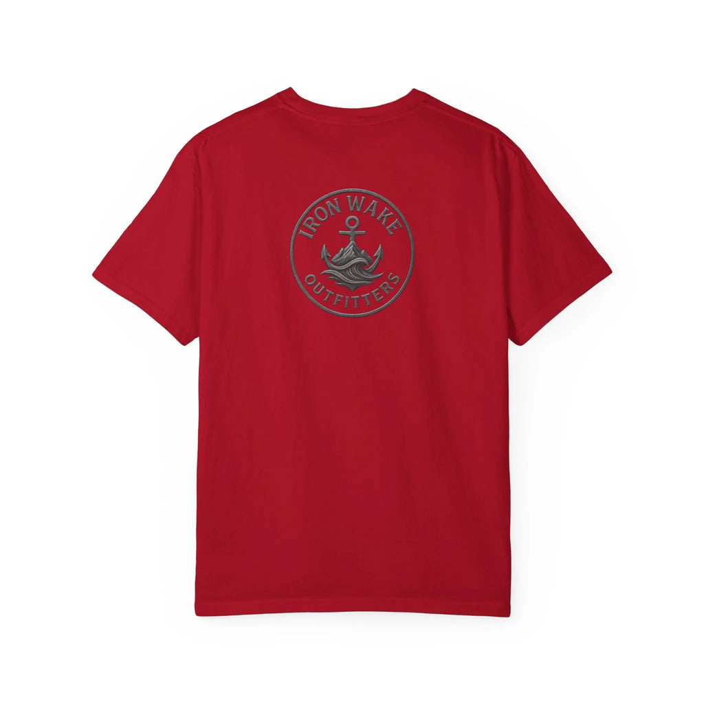 Anchor Logo T-Shirt — Iron Wake Outfitters Chest & Back Graphic Printify