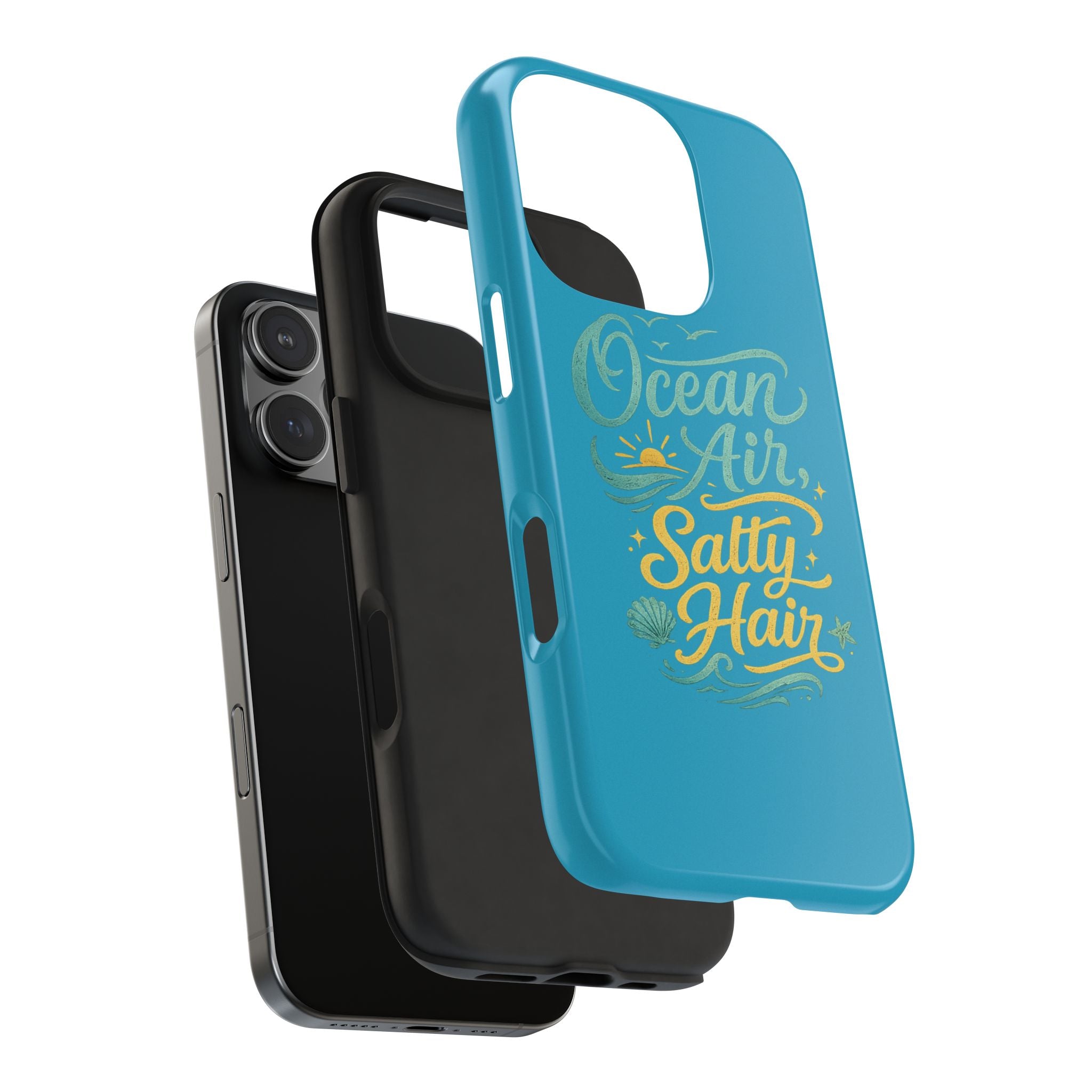 Ocean Air Salty Hair Tough Phone Case — Beachy Protective Phone Cover
