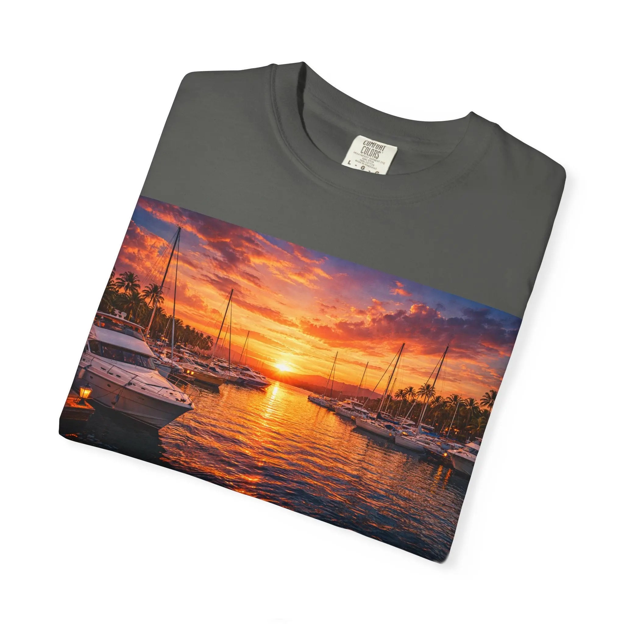Sunset Sailboat T-Shirt Printify