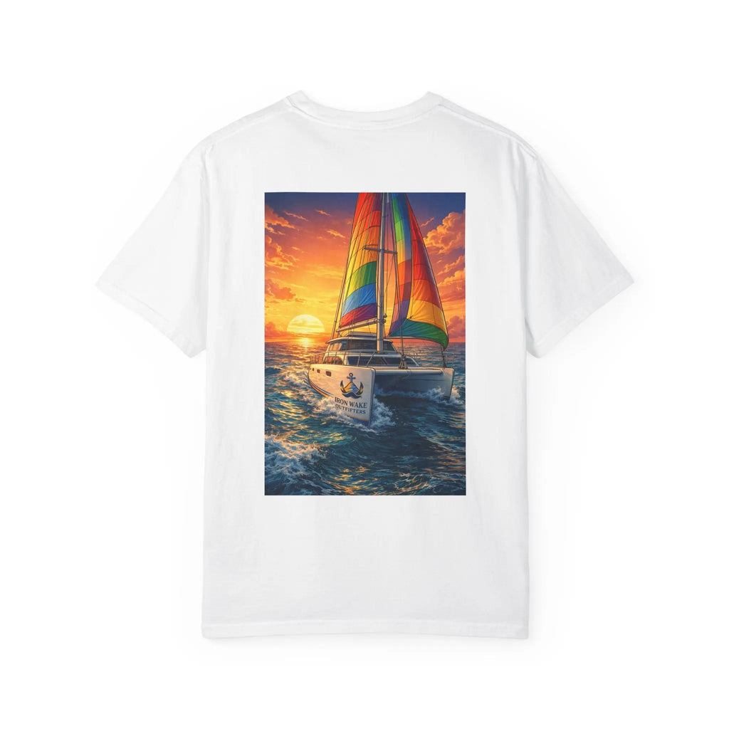 Sunset Sailboat T-Shirt Printify