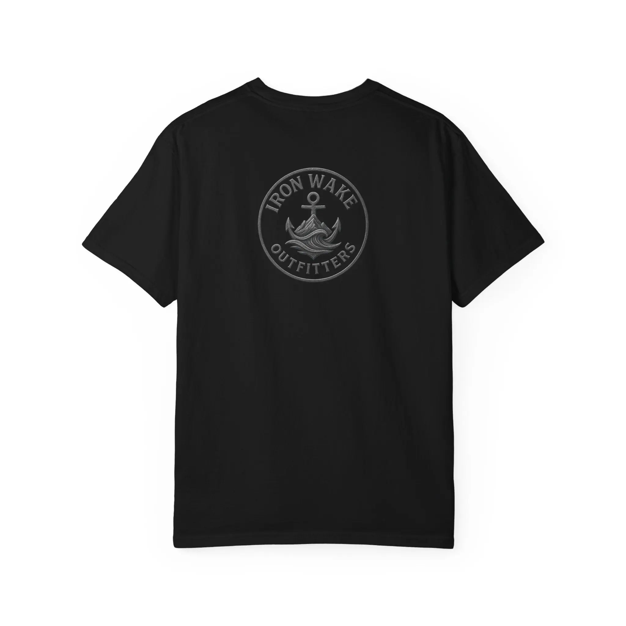 Anchor Logo T-Shirt — Iron Wake Outfitters Chest & Back Graphic Printify