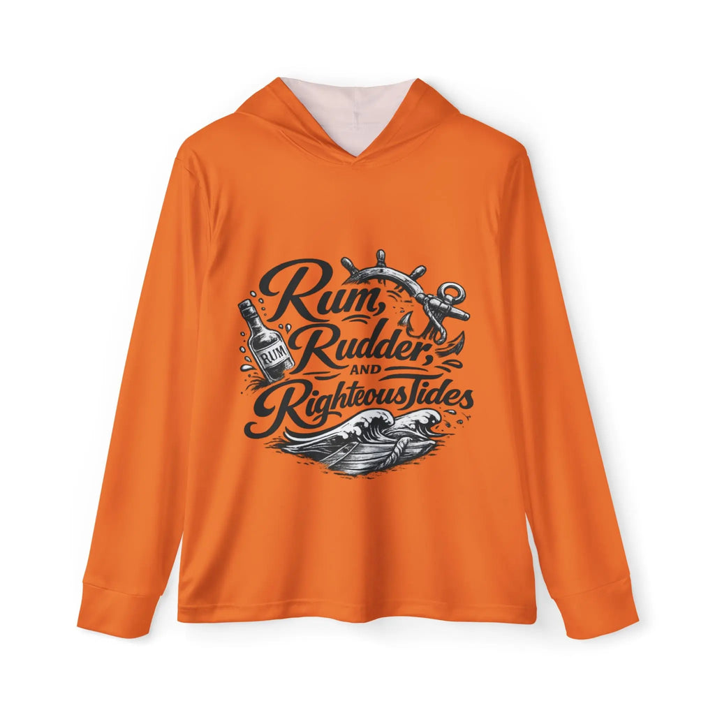 Rum, Rudder & Righteous Tides Hoodie — Nautical Crew Warmup Hoodie Printify