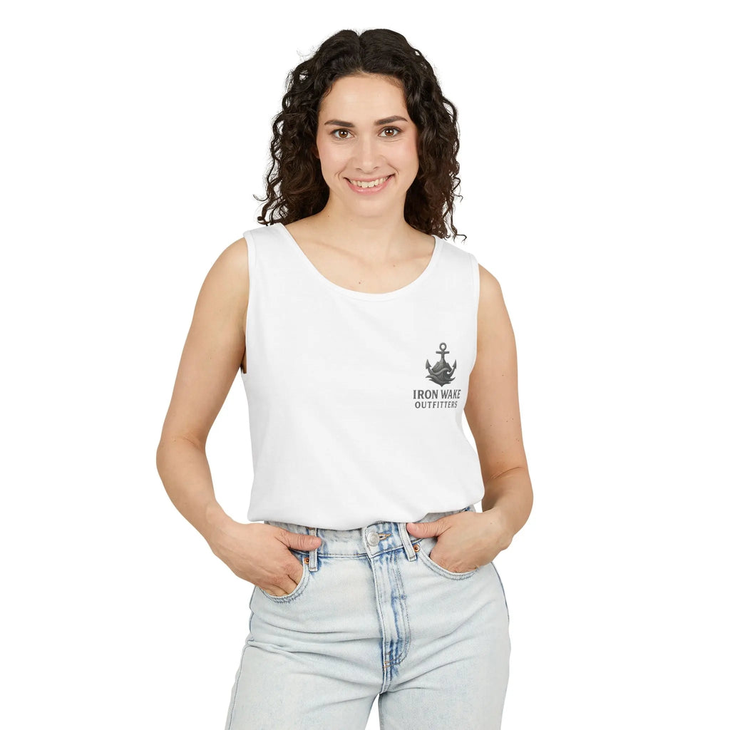 Iron Wake Outfitters Anchor & Surfer Tank Top Printify
