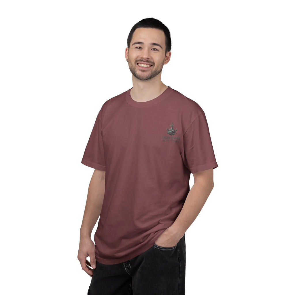 Anchor Logo T-Shirt — Iron Wake Outfitters Chest & Back Graphic Printify