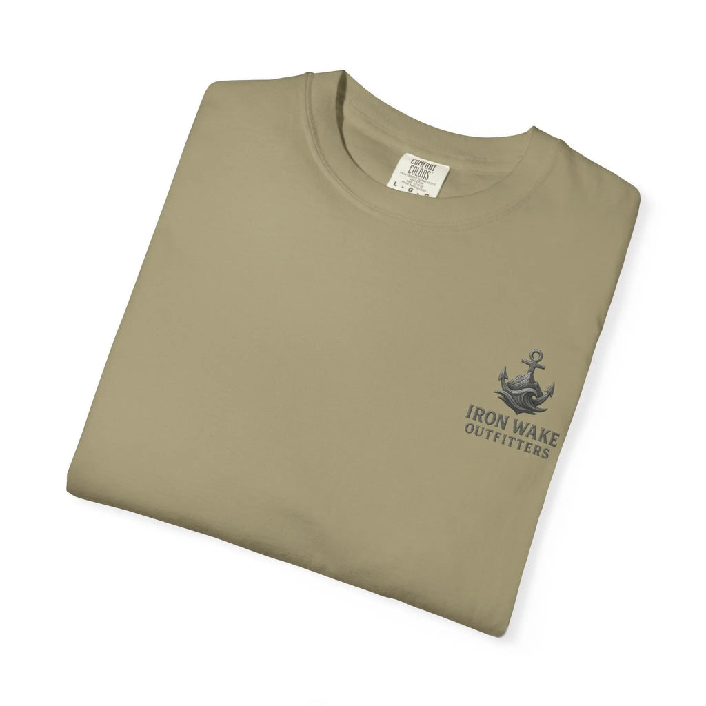 Anchor Logo T-Shirt — Iron Wake Outfitters Chest & Back Graphic Printify
