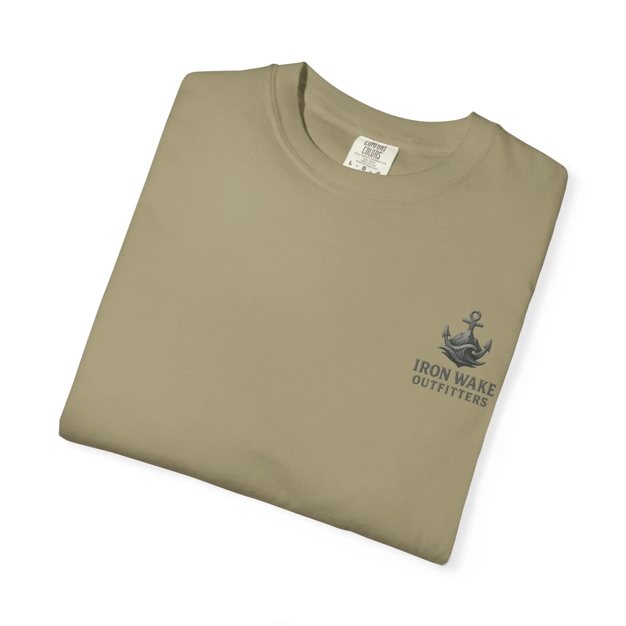 Anchor Logo T-Shirt — Iron Wake Outfitters Chest & Back Graphic Printify