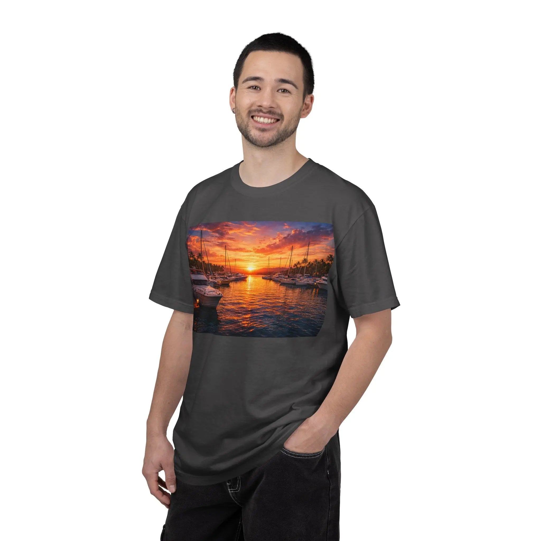 Sunset Sailboat T-Shirt Printify
