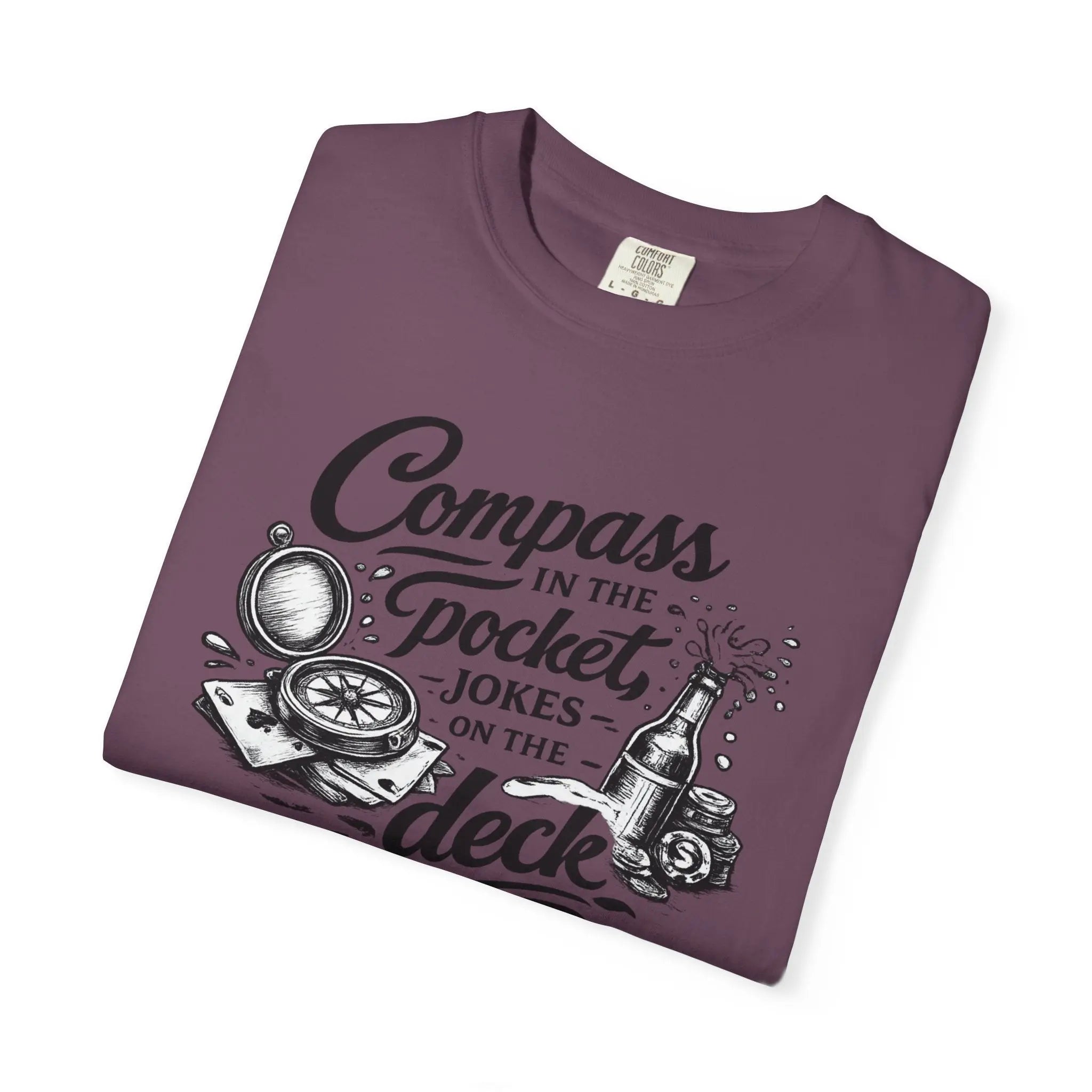 Compass in the Pocket T‑Shirt — Nautical Adventure Graphic Tee Printify