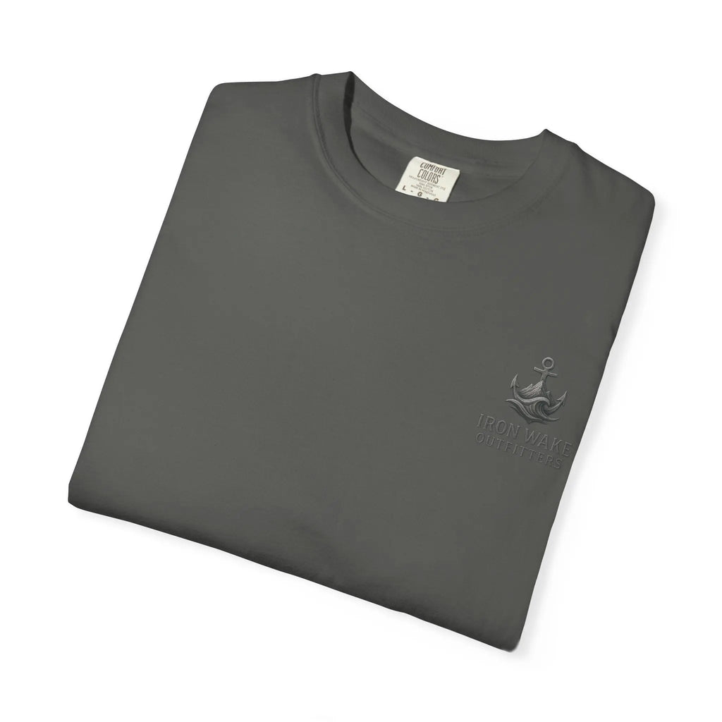 Anchor Logo T-Shirt — Iron Wake Outfitters Chest & Back Graphic Printify