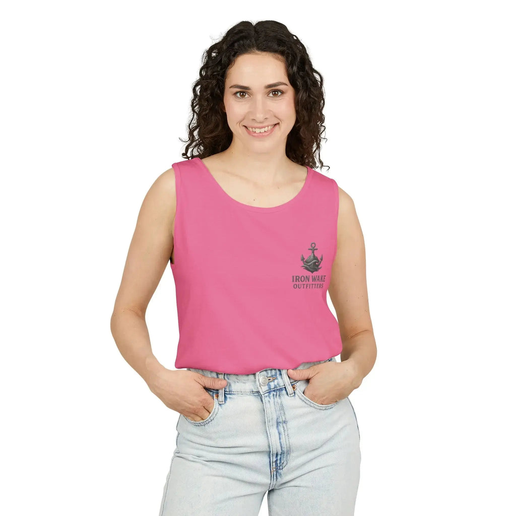 Iron Wake Outfitters Anchor & Surfer Tank Top Printify