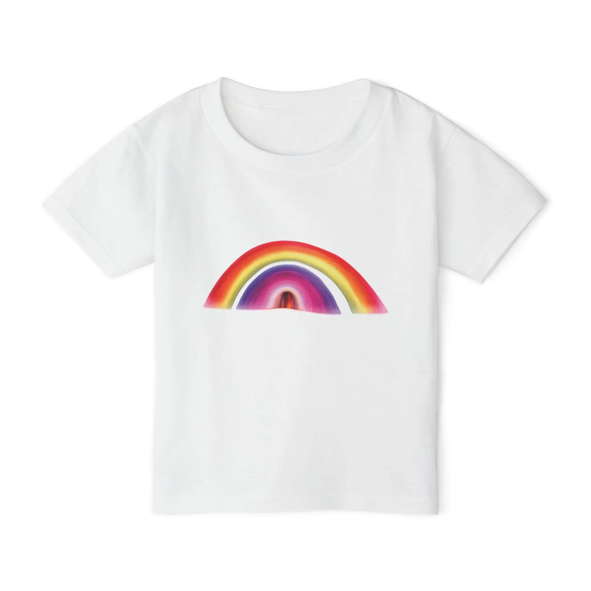 Toddler T-Shirt — Colorful Rainbow Half-Arch Graphic Printify