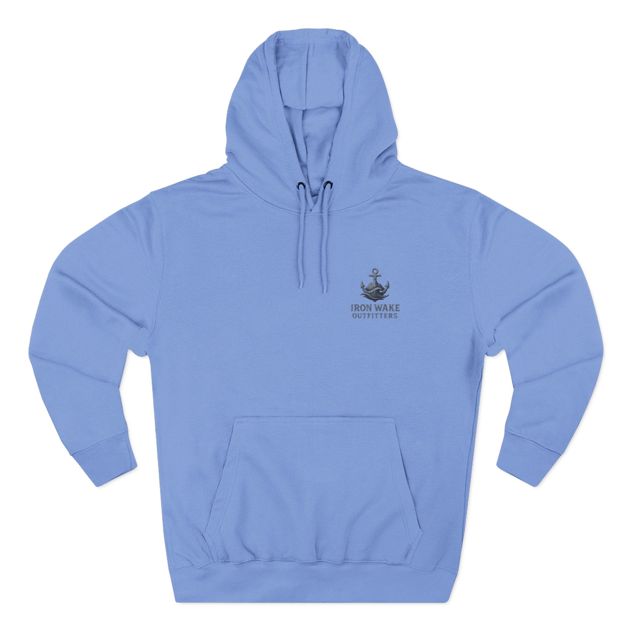 Nautical Anchor Logo Hoodie — Iron Wake Outfitters Chest Emblem