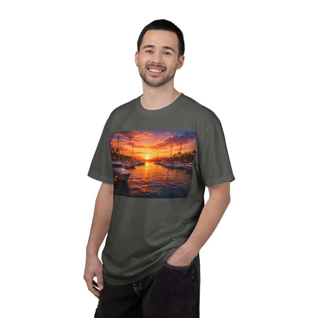Sunset Sailboat T-Shirt Printify