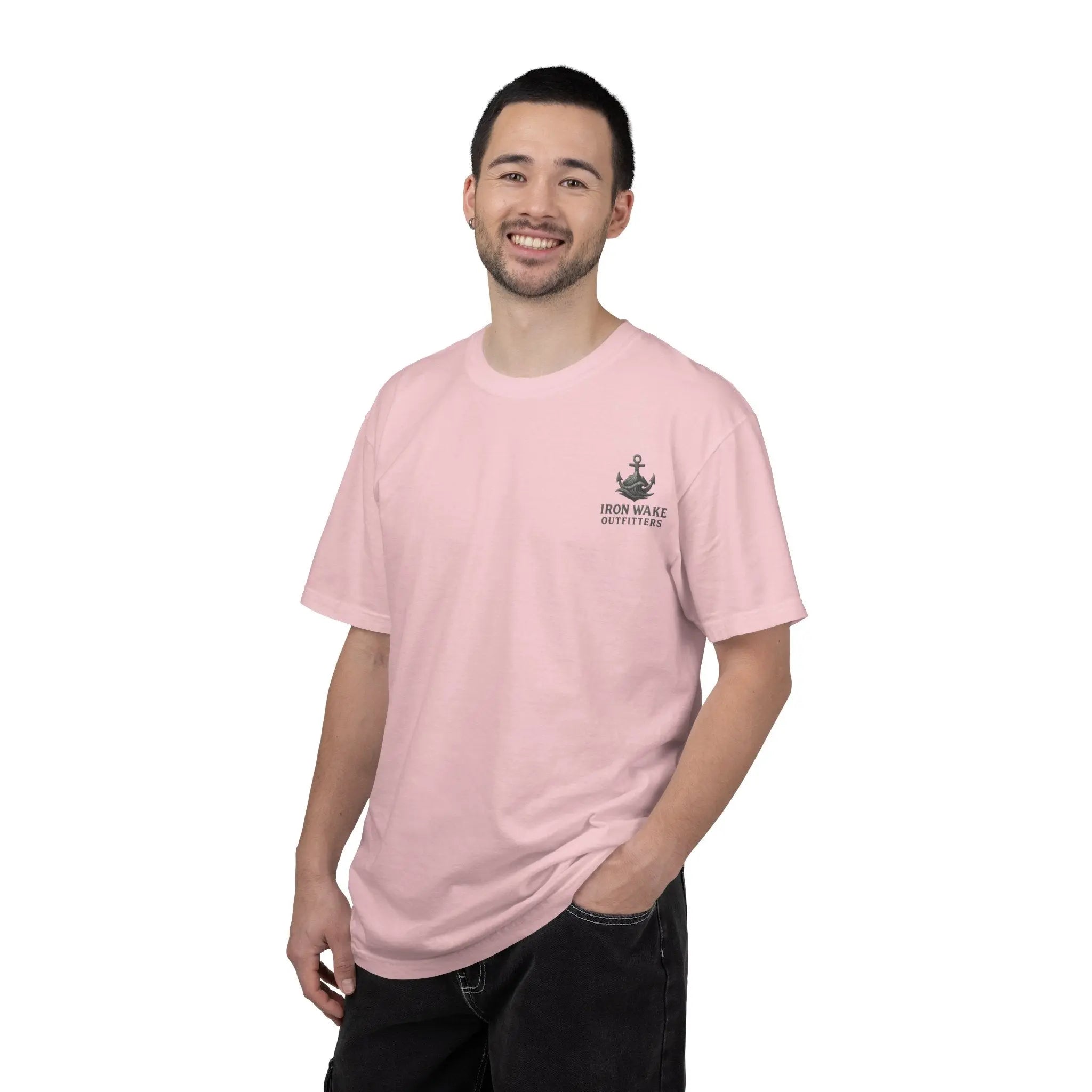 Anchor Logo T-Shirt — Iron Wake Outfitters Chest & Back Graphic Printify