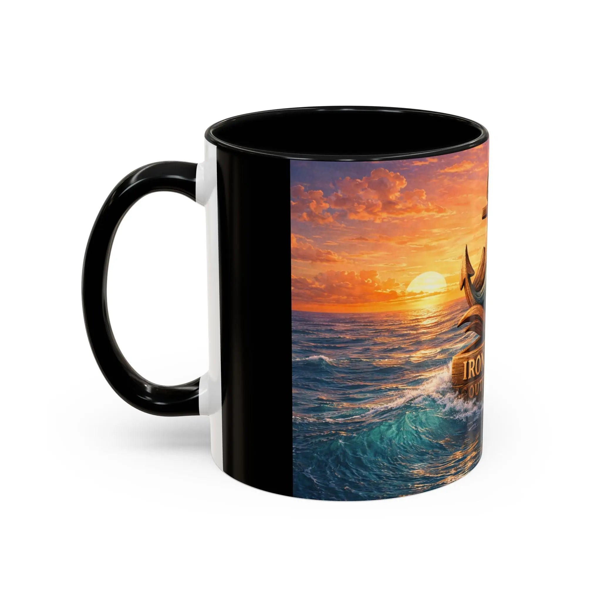 Anchor Sunset Coffee Mug — Iron Wake Outfitters Nautical Travel Mug (11/15oz) Printify