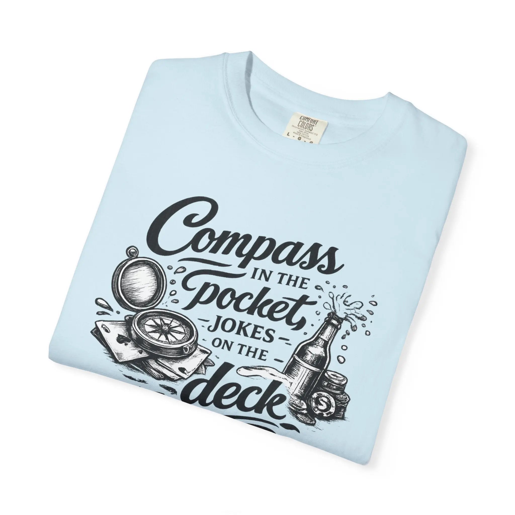 Compass in the Pocket T‑Shirt — Nautical Adventure Graphic Tee Printify