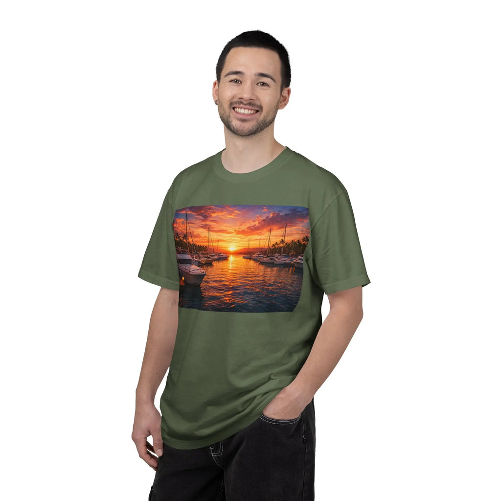 Sunset Sailboat T-Shirt Printify