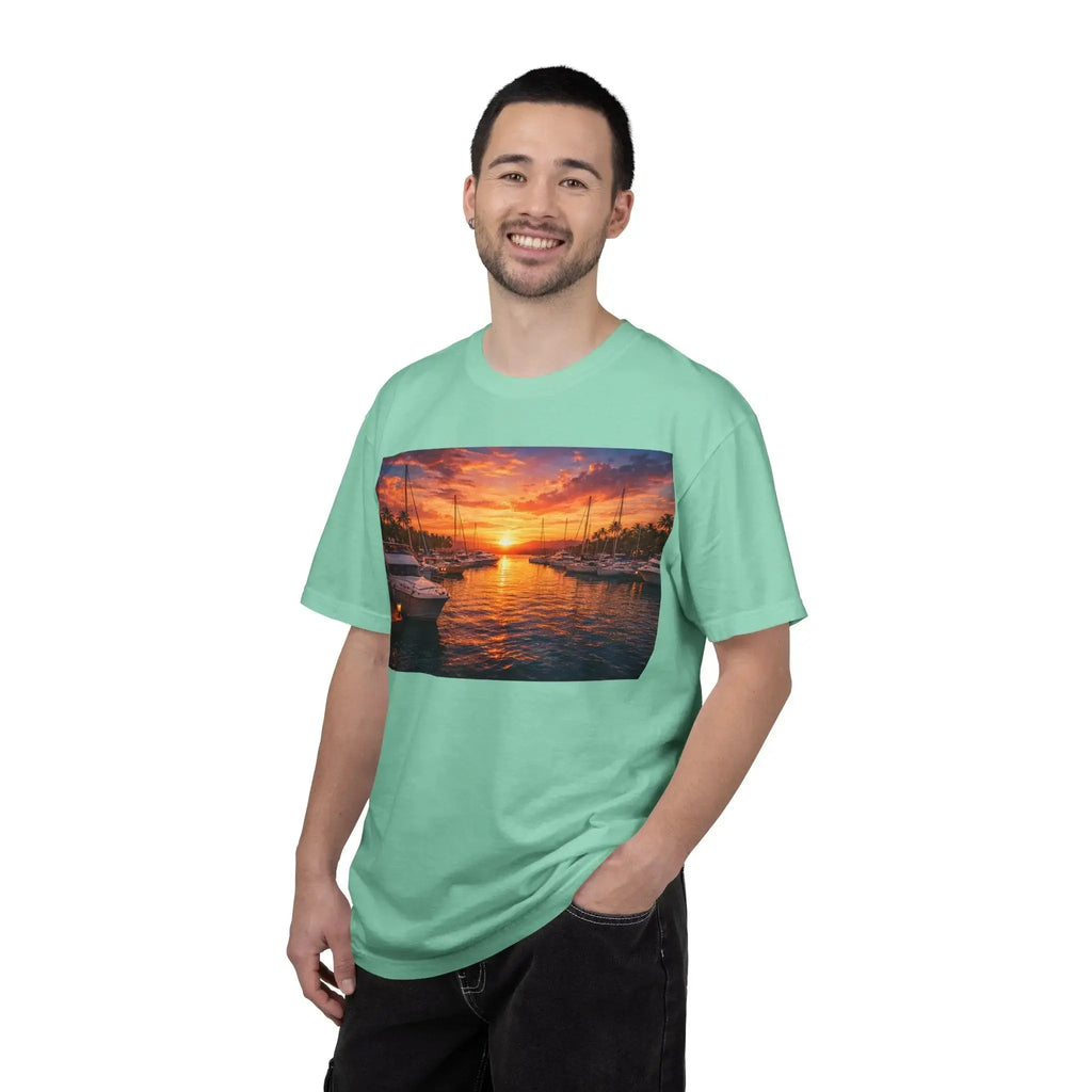 Sunset Sailboat T-Shirt Printify