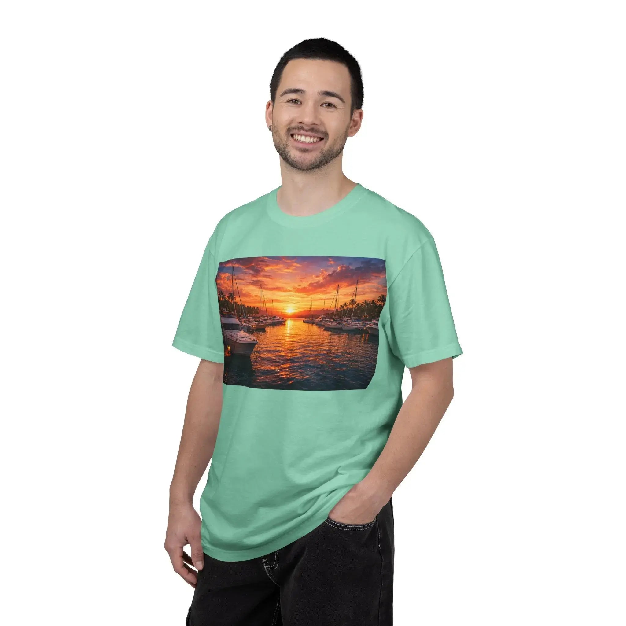 Sunset Sailboat T-Shirt Printify