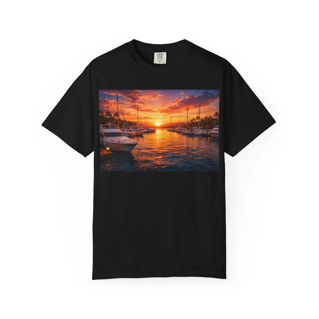 Sunset Sailboat T-Shirt Printify