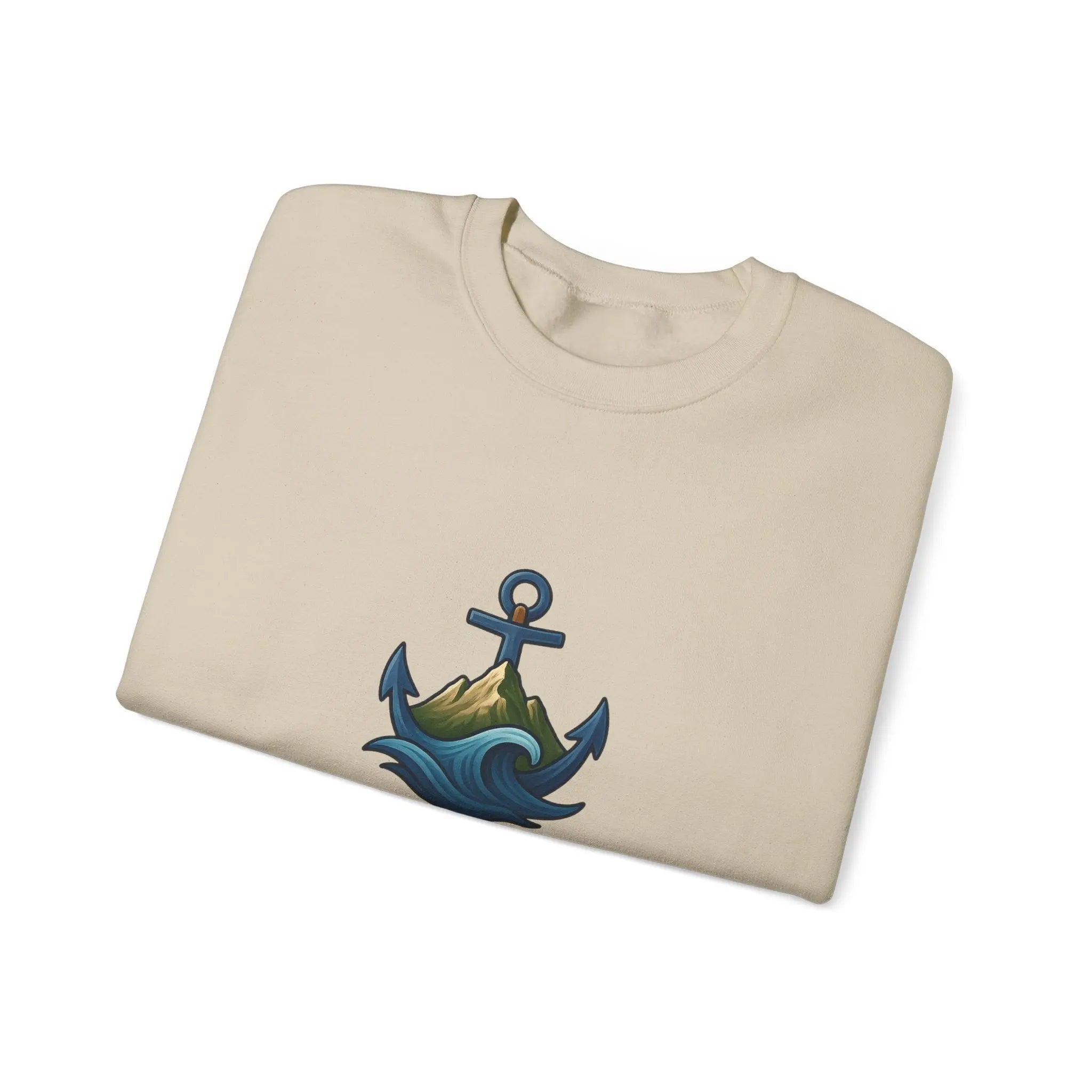 Crewneck Sweatshirt — Iron Wake Outfitters Anchor Logo Printify