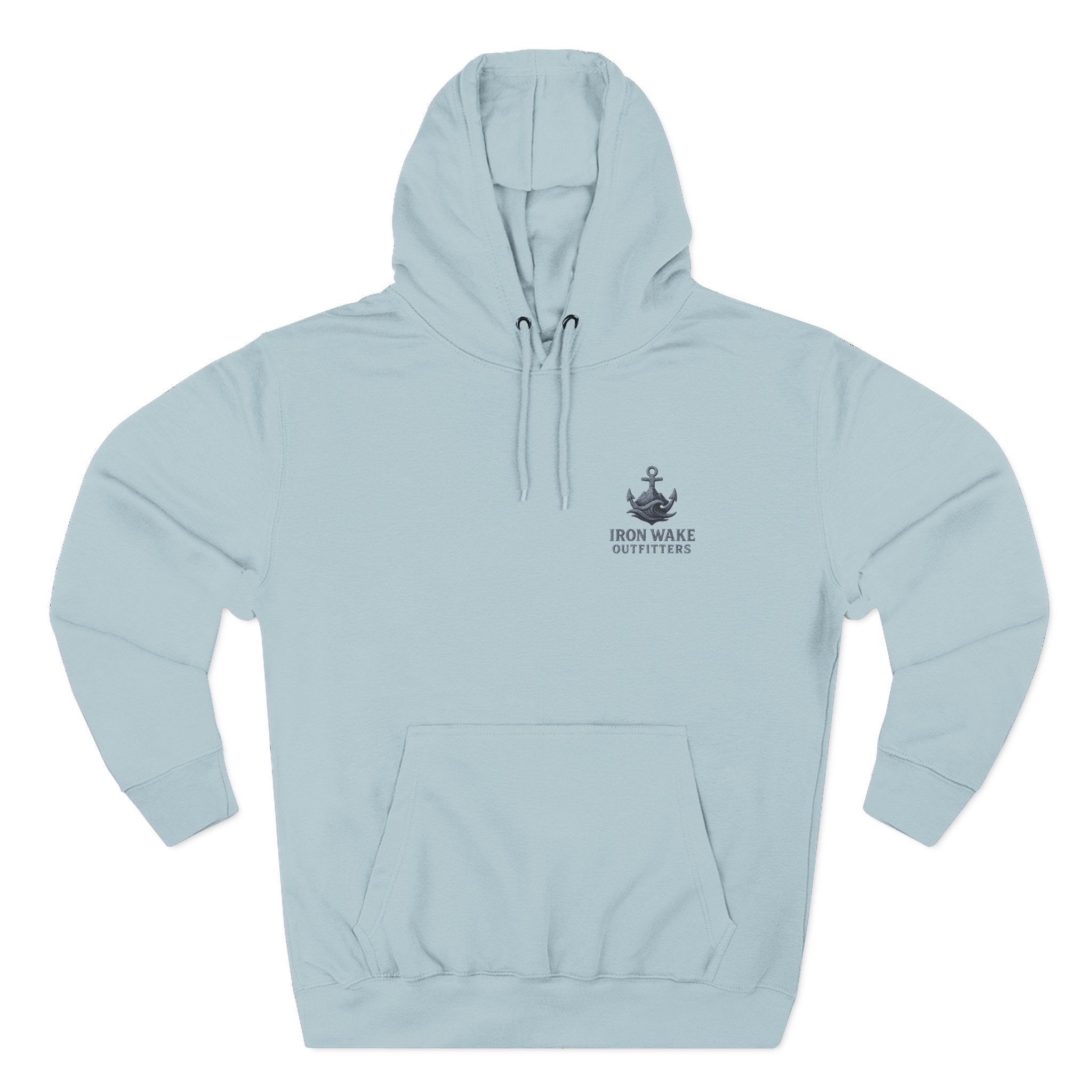 Nautical Anchor Logo Hoodie — Iron Wake Outfitters Chest Emblem