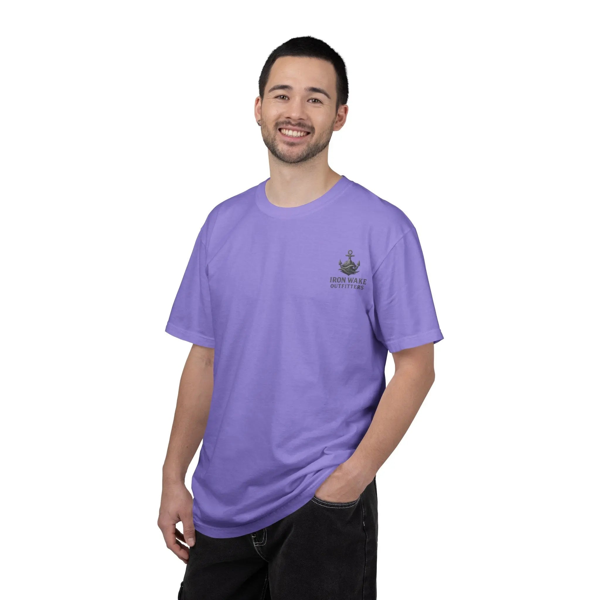 Anchor Logo T-Shirt — Iron Wake Outfitters Chest & Back Graphic Printify