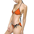 Orange Pumpkin Bikini — Women’s Halloween Triangle Swimsuit Printify