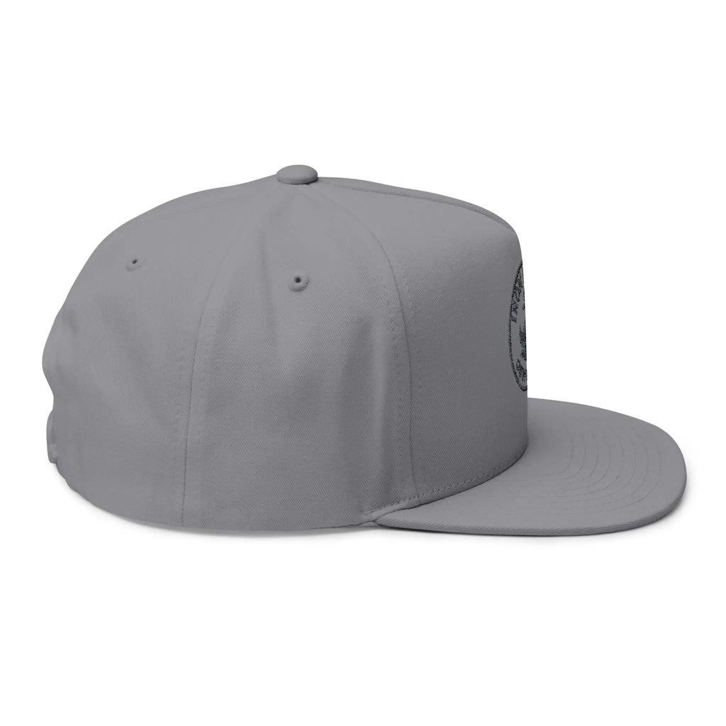 Embroidered Anchor Logo Flat Bill Cap — Iron Wave Outfitters Snapback Printify