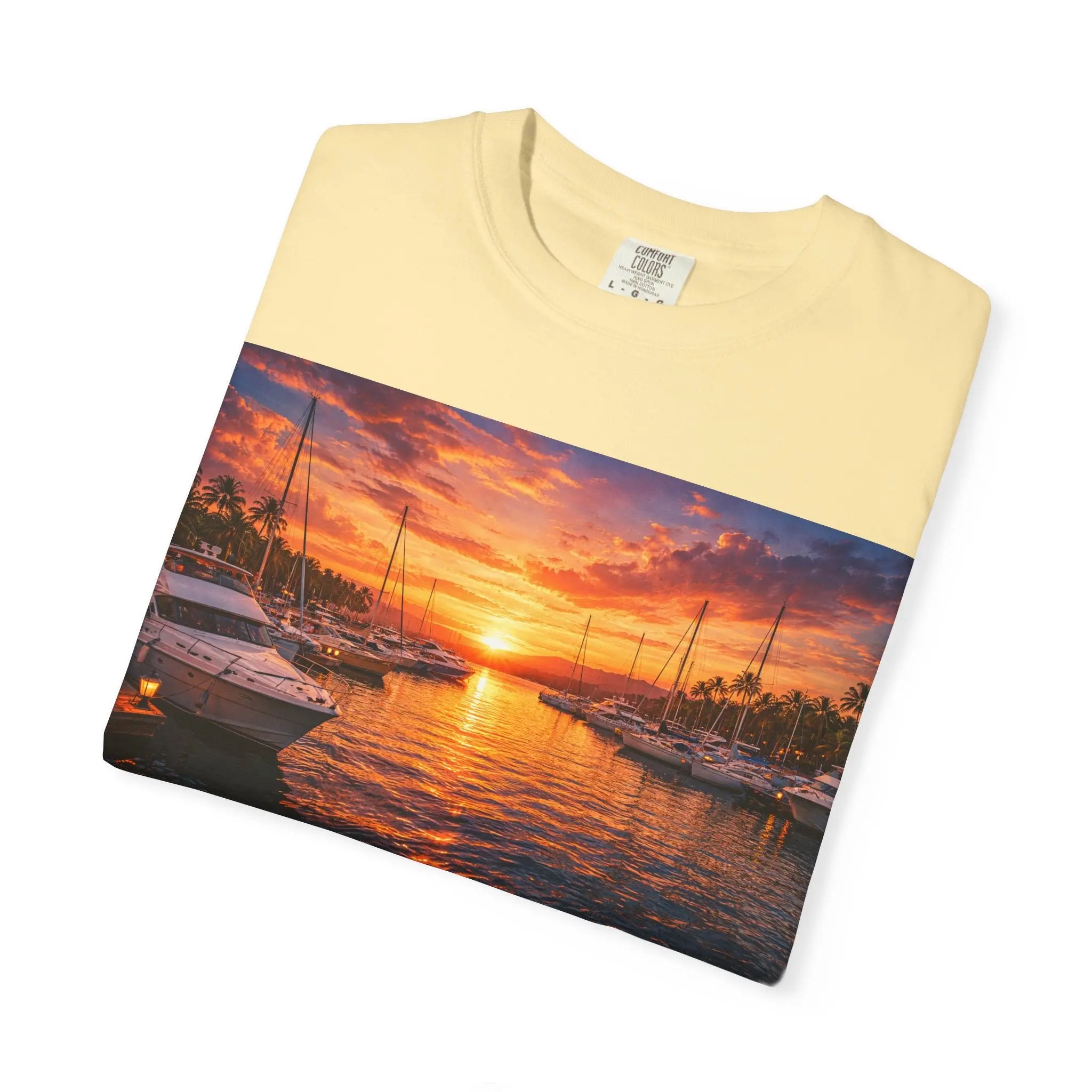Sunset Sailboat T-Shirt Printify