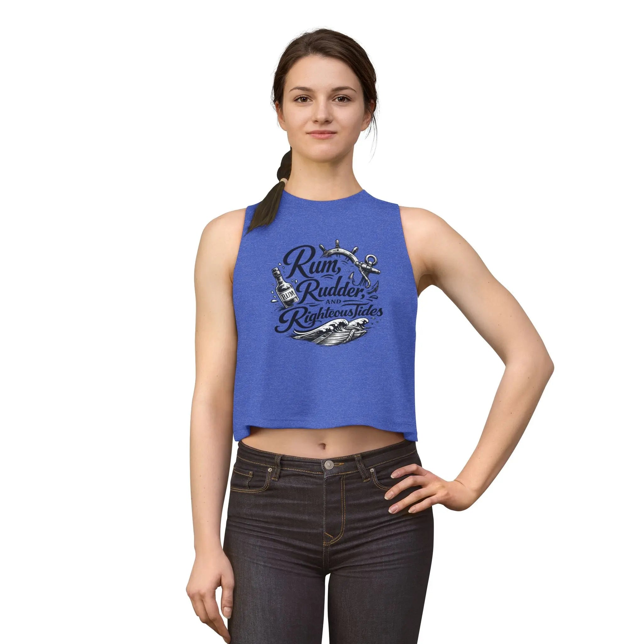 Rum, Rudder & Righteous Tides Crop Top Printify