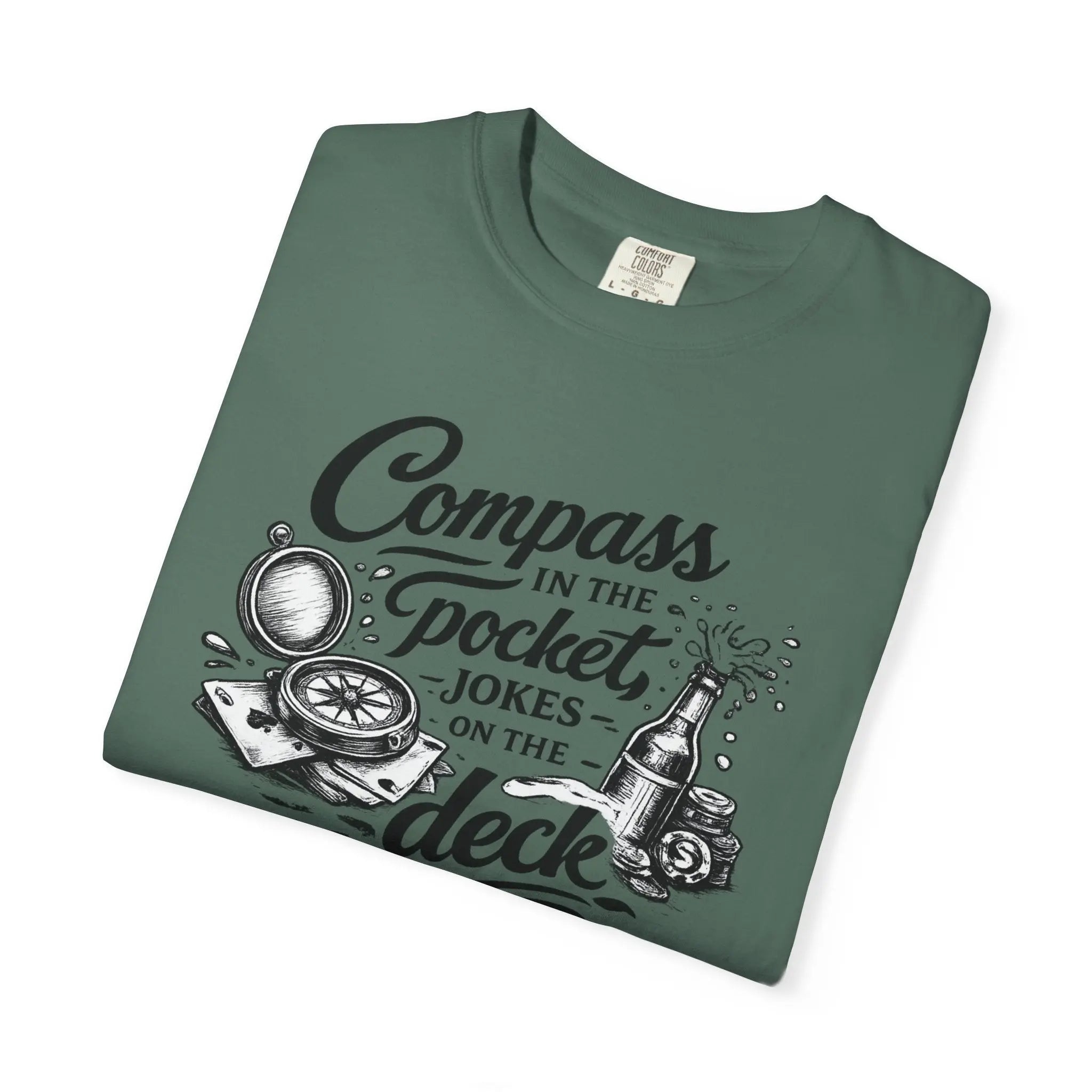 Compass in the Pocket T‑Shirt — Nautical Adventure Graphic Tee Printify