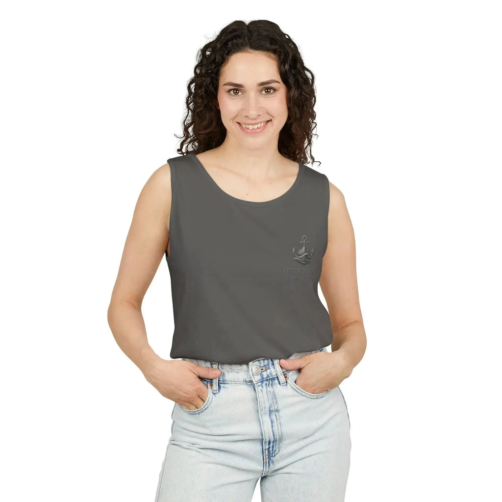 Iron Wake Outfitters Anchor & Surfer Tank Top Printify