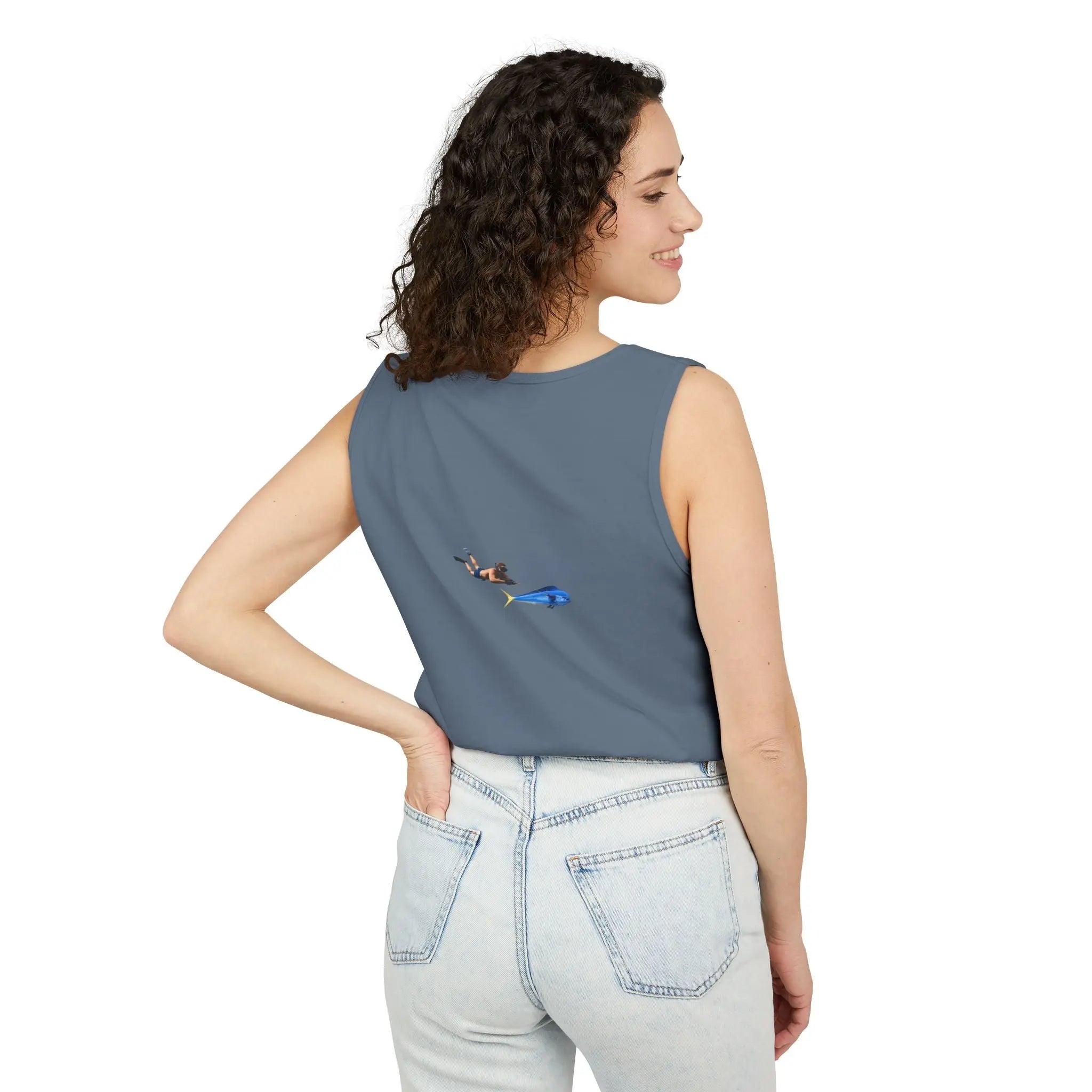 Iron Wake Outfitters Anchor & Surfer Tank Top Printify