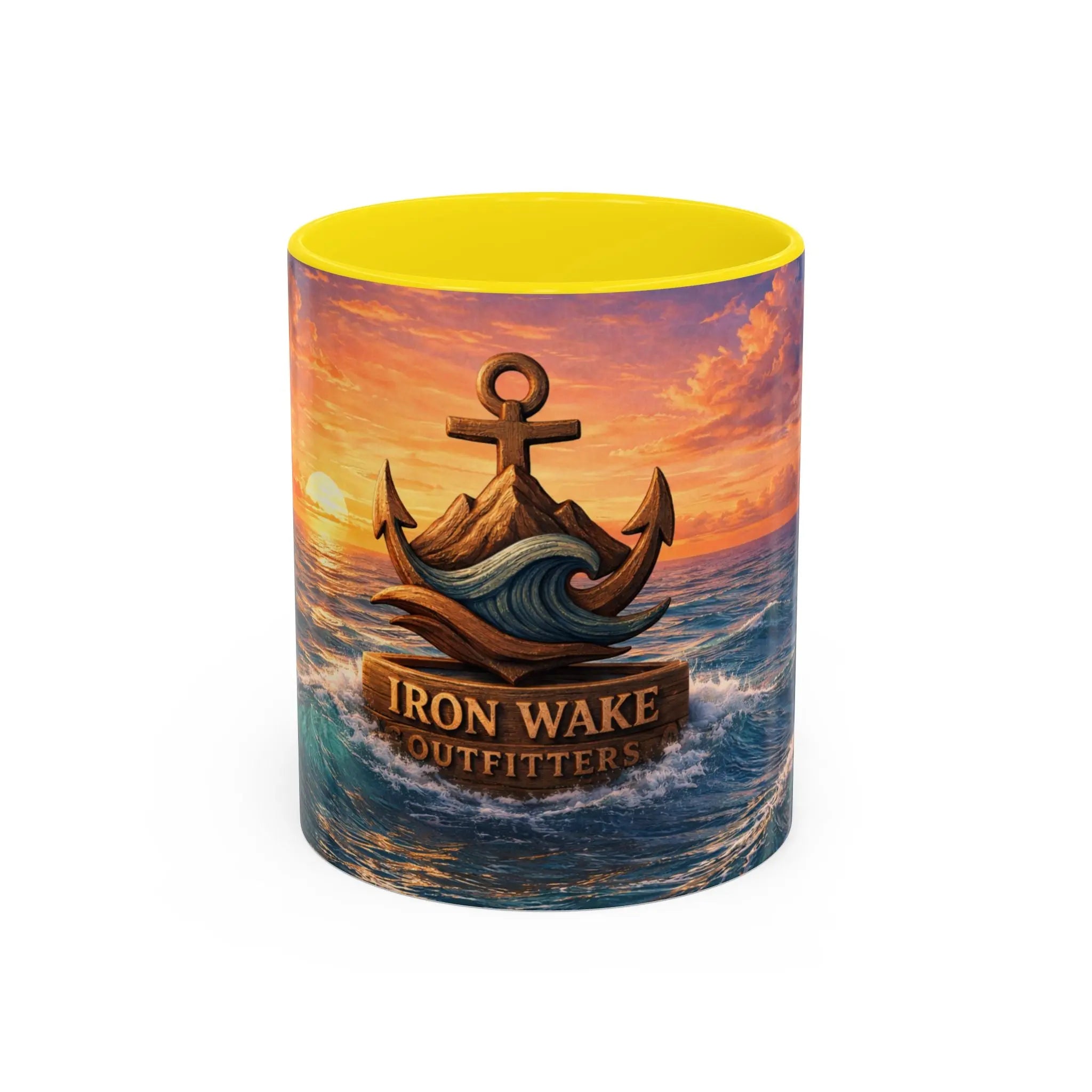 Anchor Sunset Coffee Mug — Iron Wake Outfitters Nautical Travel Mug (11/15oz) Printify