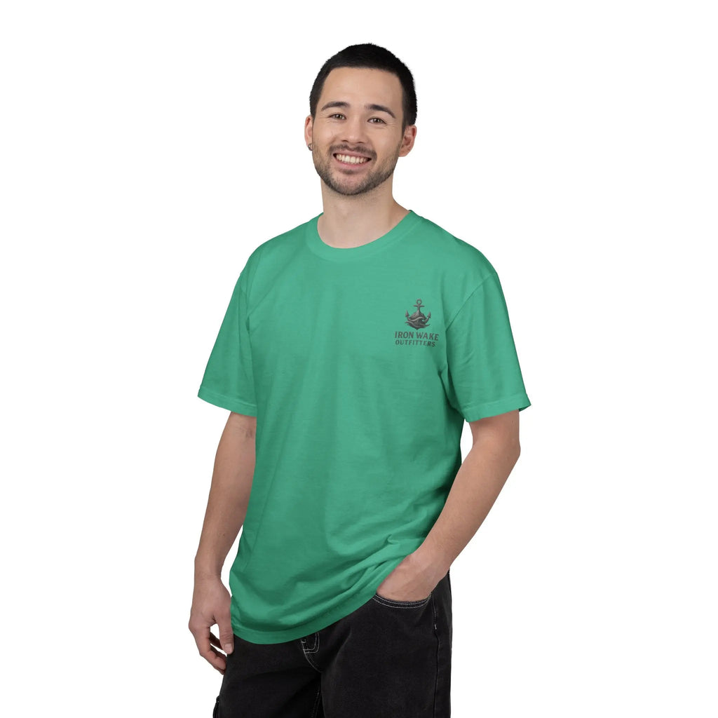 Anchor Logo T-Shirt — Iron Wake Outfitters Chest & Back Graphic Printify
