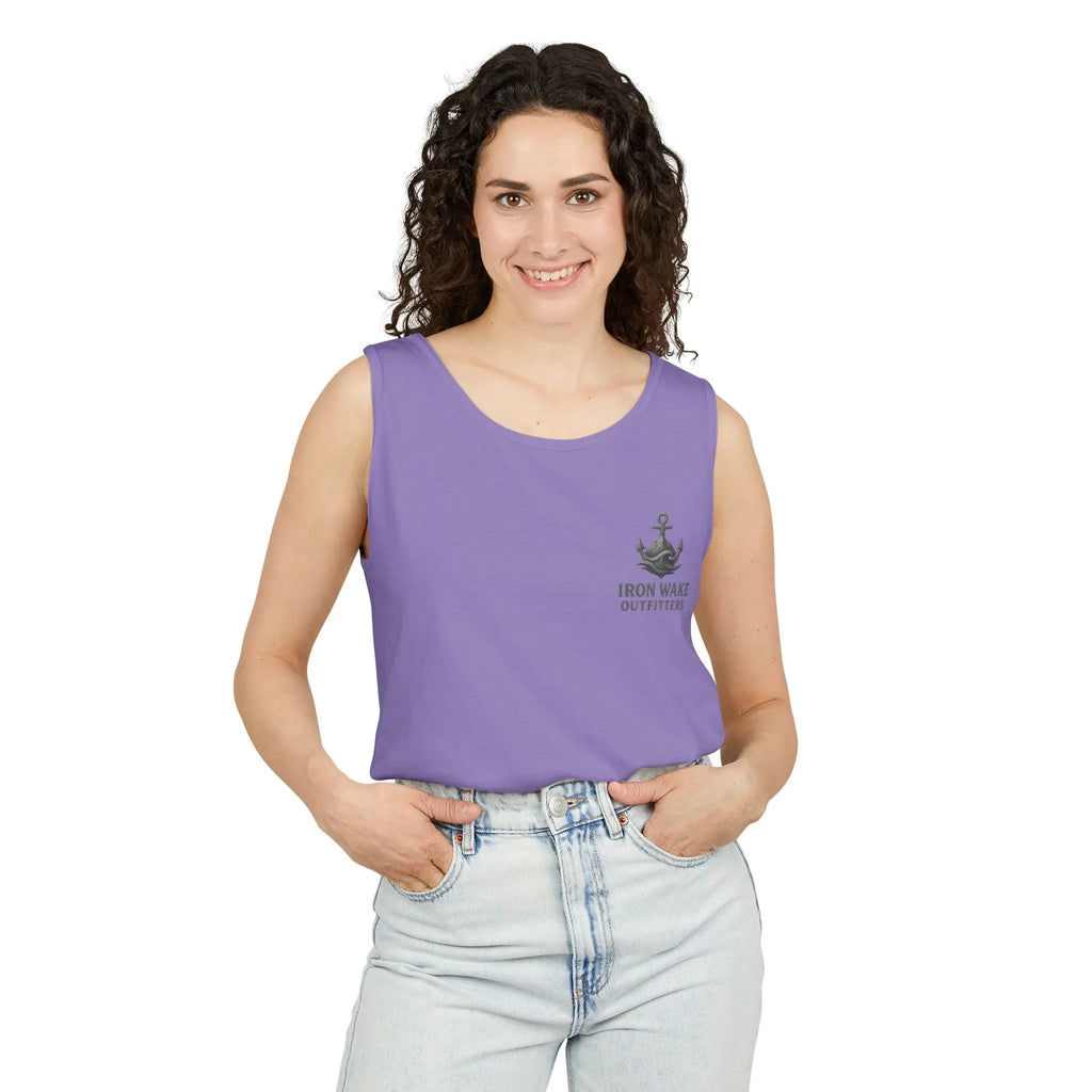 Iron Wake Outfitters Anchor & Surfer Tank Top Printify