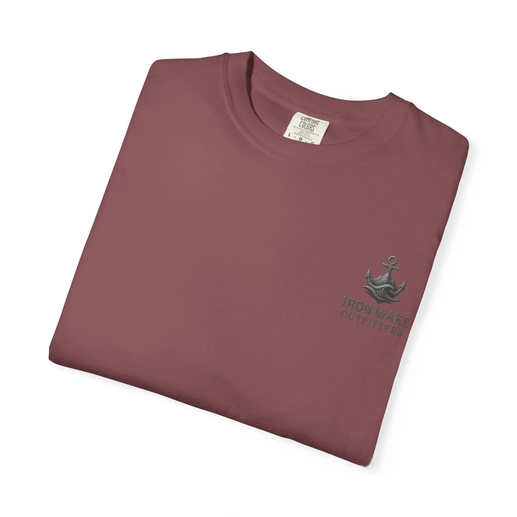 Anchor Logo T-Shirt — Iron Wake Outfitters Chest & Back Graphic Printify