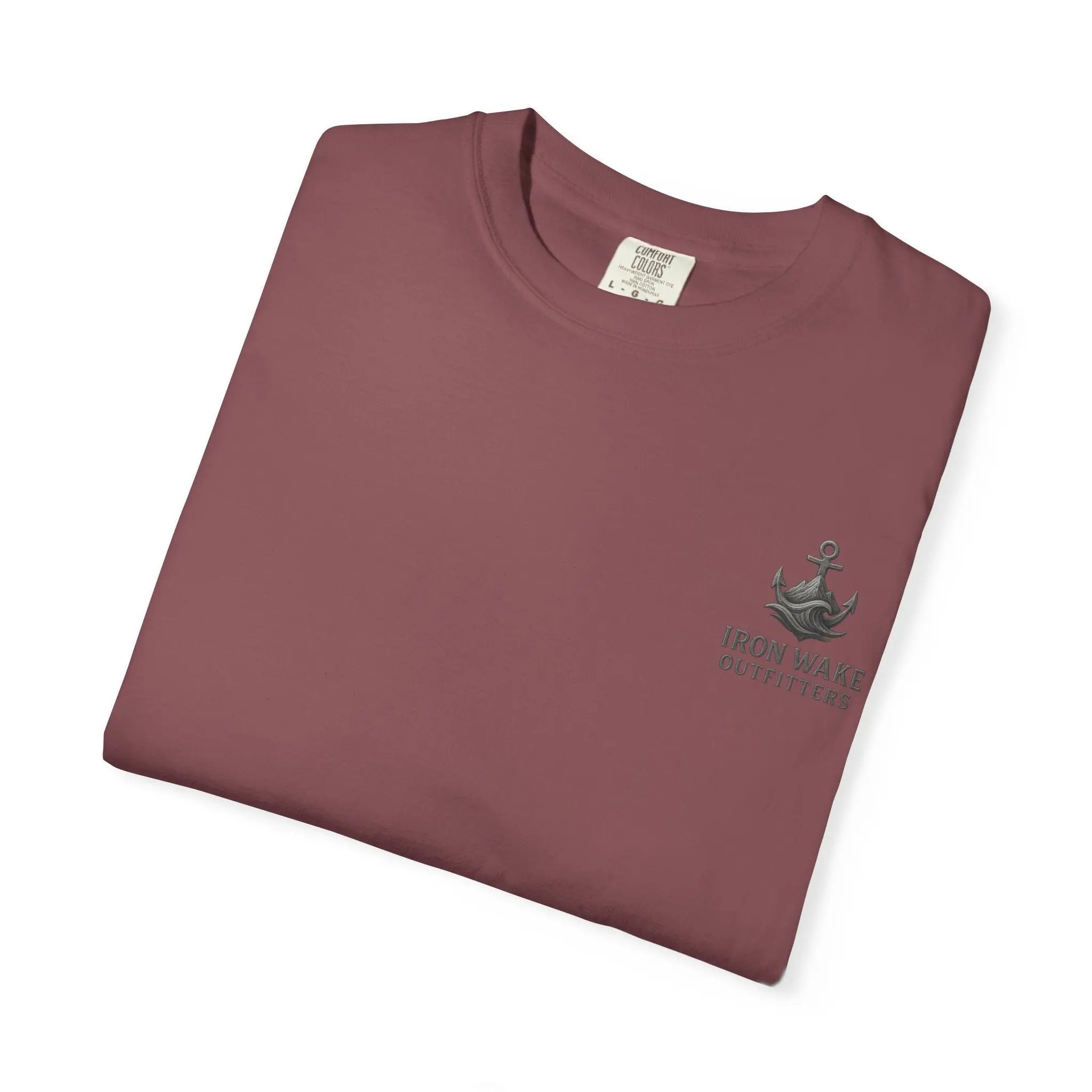 Anchor Logo T-Shirt — Iron Wake Outfitters Chest & Back Graphic Printify