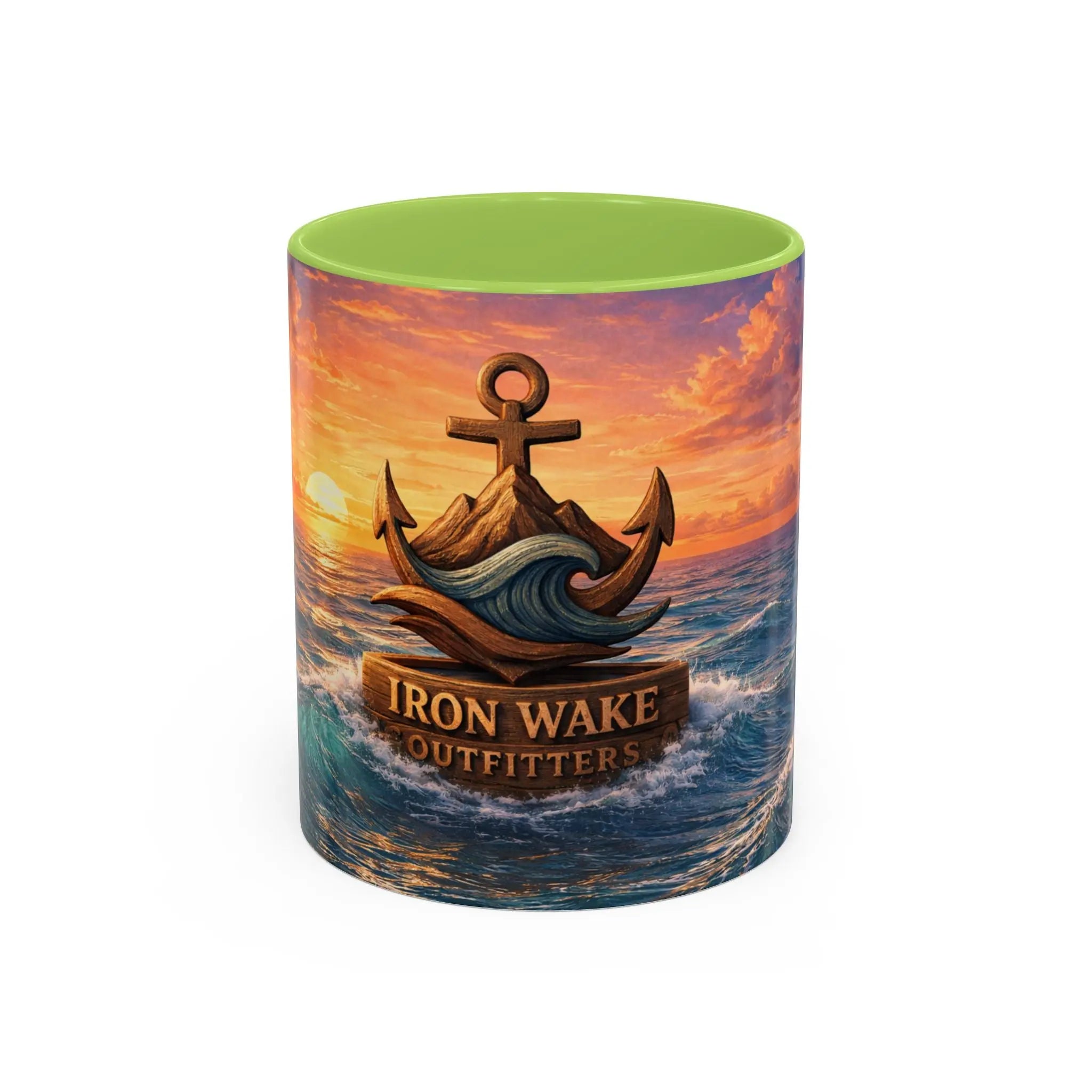 Anchor Sunset Coffee Mug — Iron Wake Outfitters Nautical Travel Mug (11/15oz) Printify