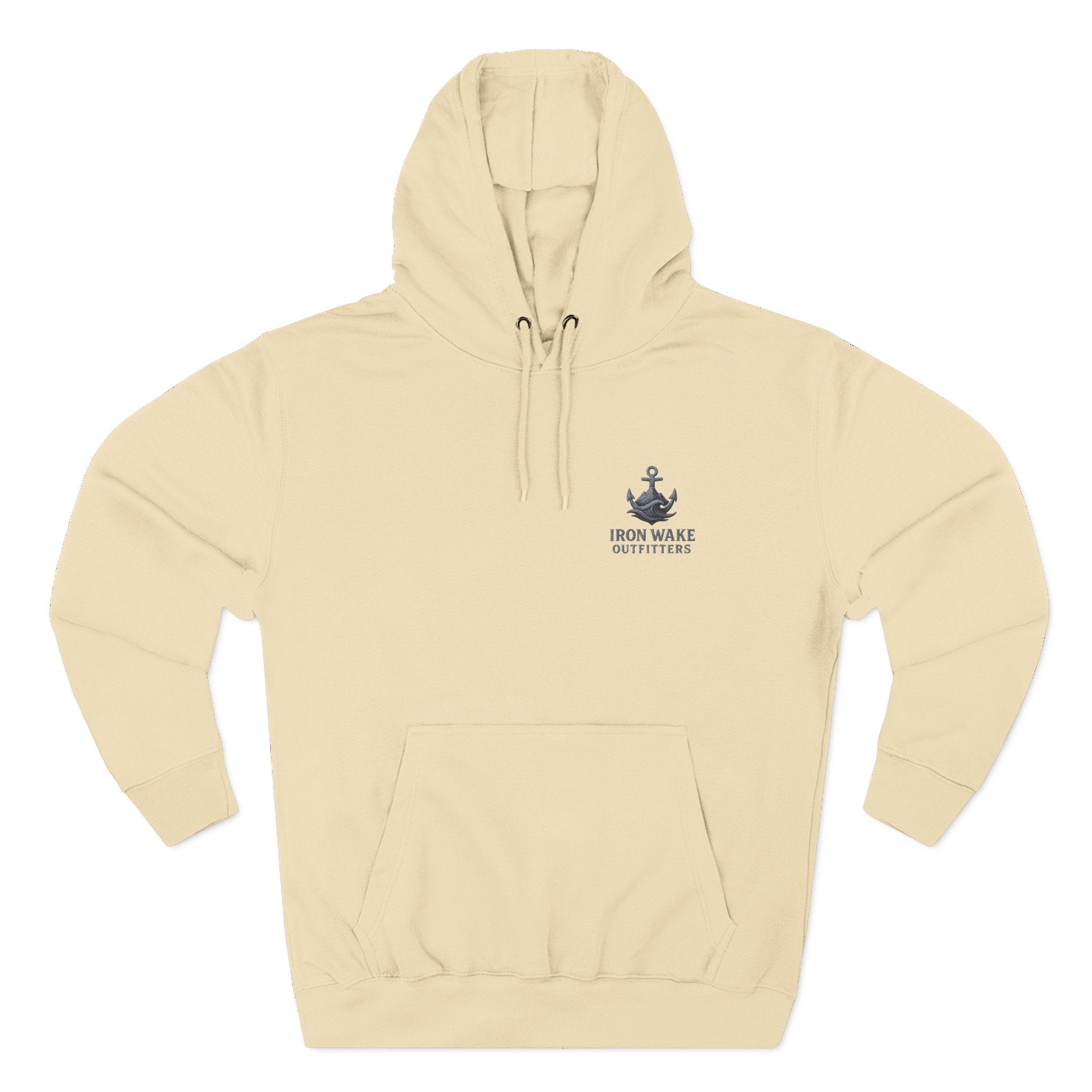 Nautical Anchor Logo Hoodie — Iron Wake Outfitters Chest Emblem