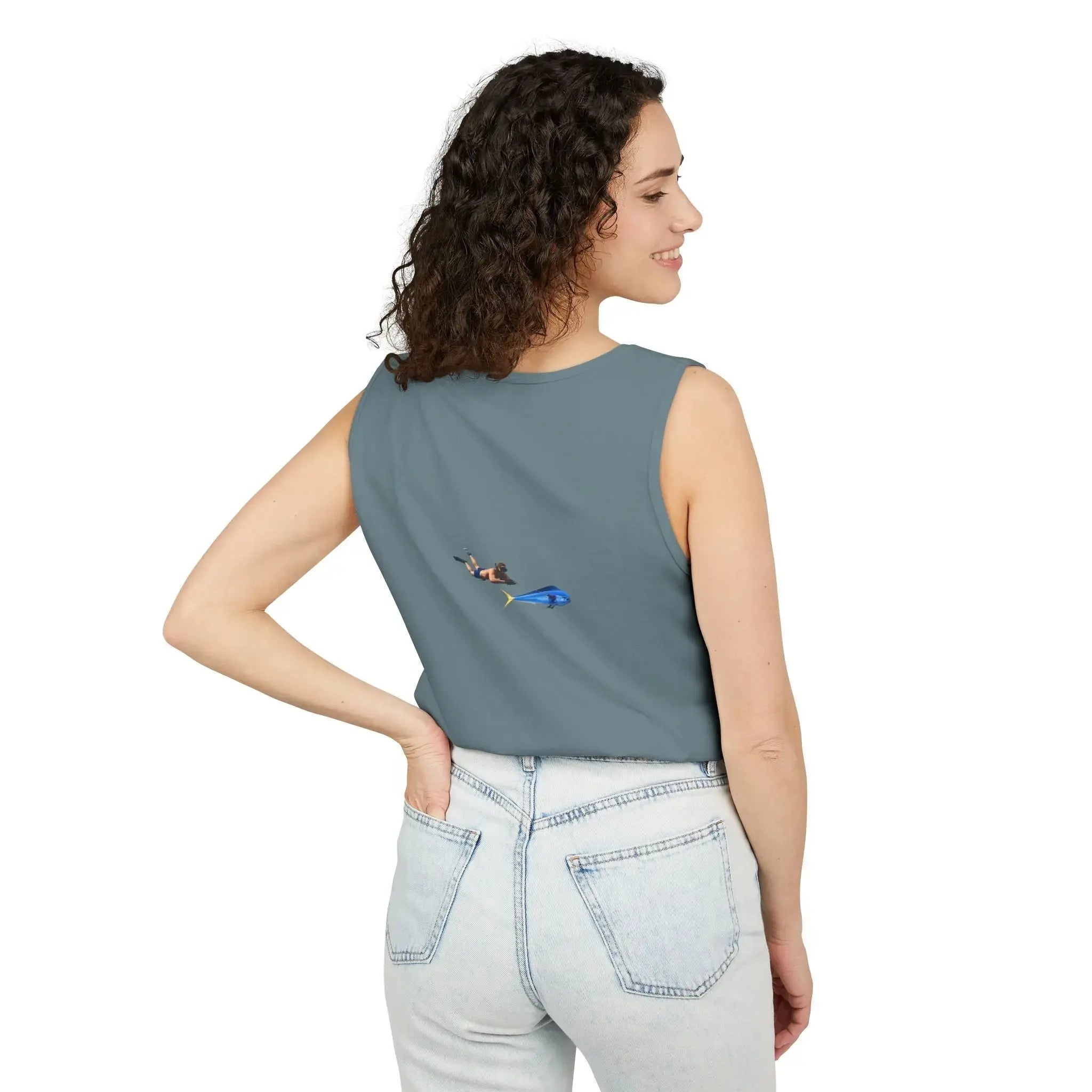 Iron Wake Outfitters Anchor & Surfer Tank Top Printify
