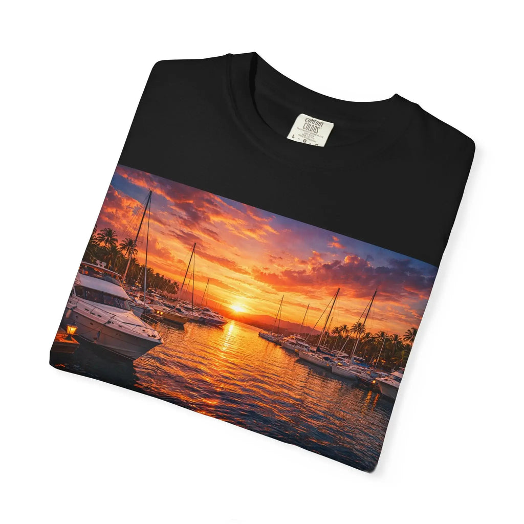 Sunset Sailboat T-Shirt Printify