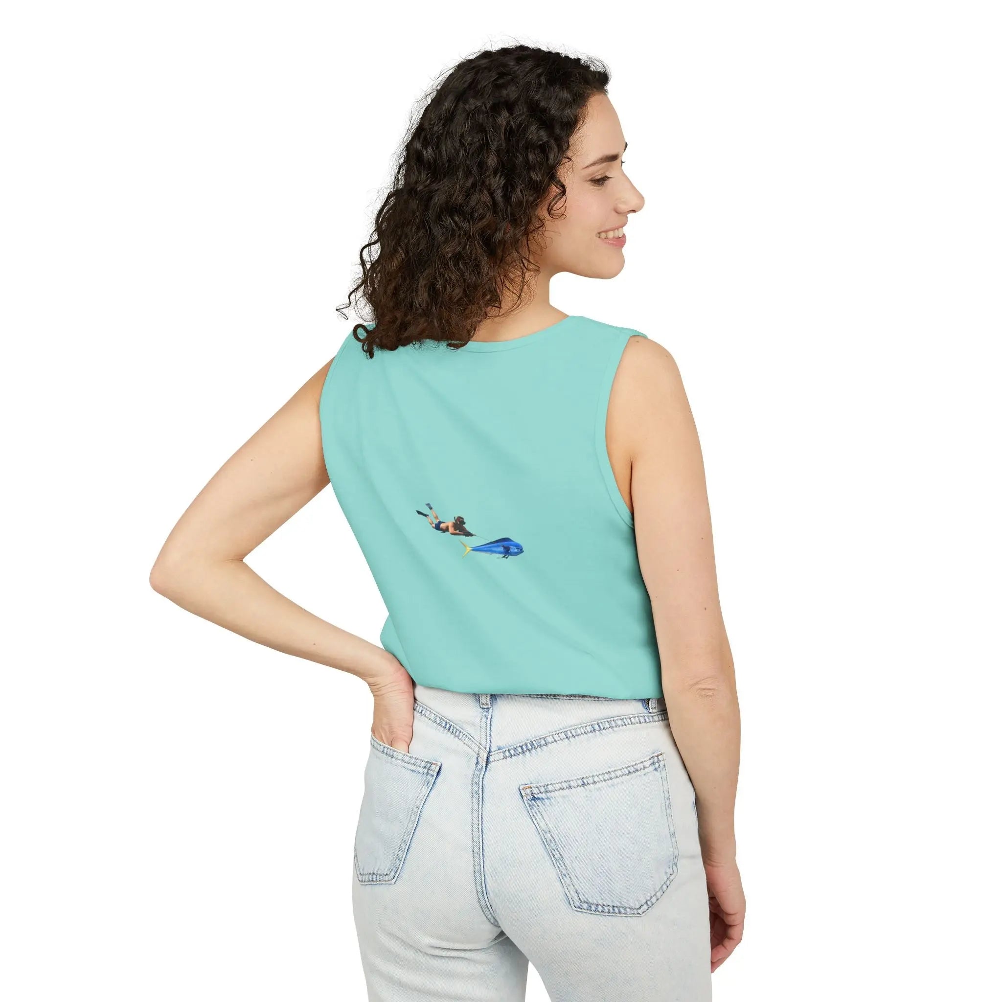 Iron Wake Outfitters Anchor & Surfer Tank Top Printify