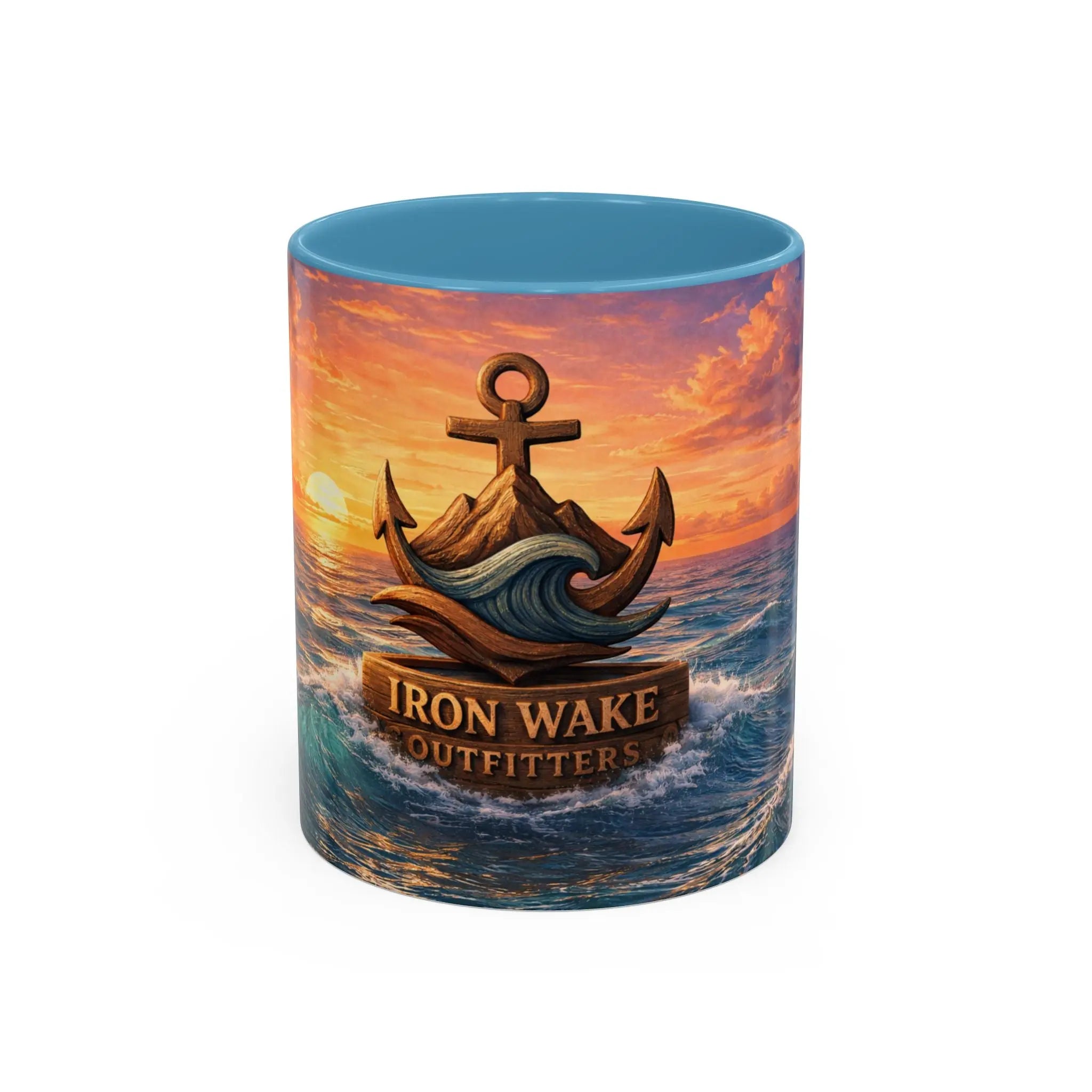 Anchor Sunset Coffee Mug — Iron Wake Outfitters Nautical Travel Mug (11/15oz) Printify