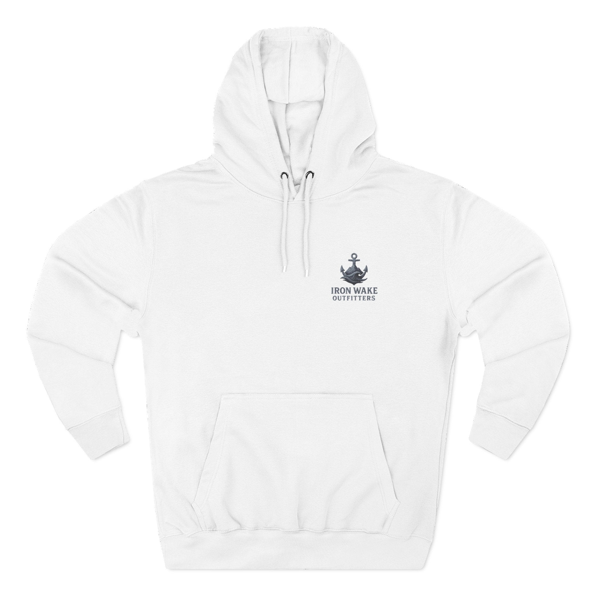 Nautical Anchor Logo Hoodie — Iron Wake Outfitters Chest Emblem